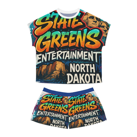 Short Pajama Set, Fun Sleepwear, Cozy Loungewear, Perfect Gift for Her, Vibrant Home Comfort, Women's PJ Set, Lounging Pajamas, Cute Pajama