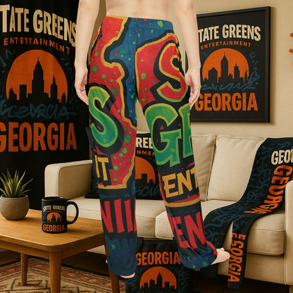 Colorful Women's Pajama Pants, Fun Sleepwear, Casual Lounge Pants, Hipster Homewear, Unique Gift for Her - Comfy PJs, Trendy Loungewear,