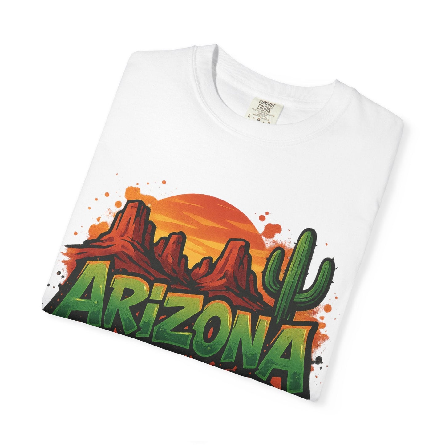 Arizona Greens Unisex Garment-Dyed T-Shirt, Vintage Style Tee, Gift for Outdoors Enthusiasts, Summer Fun Shirt, Southwest Apparel