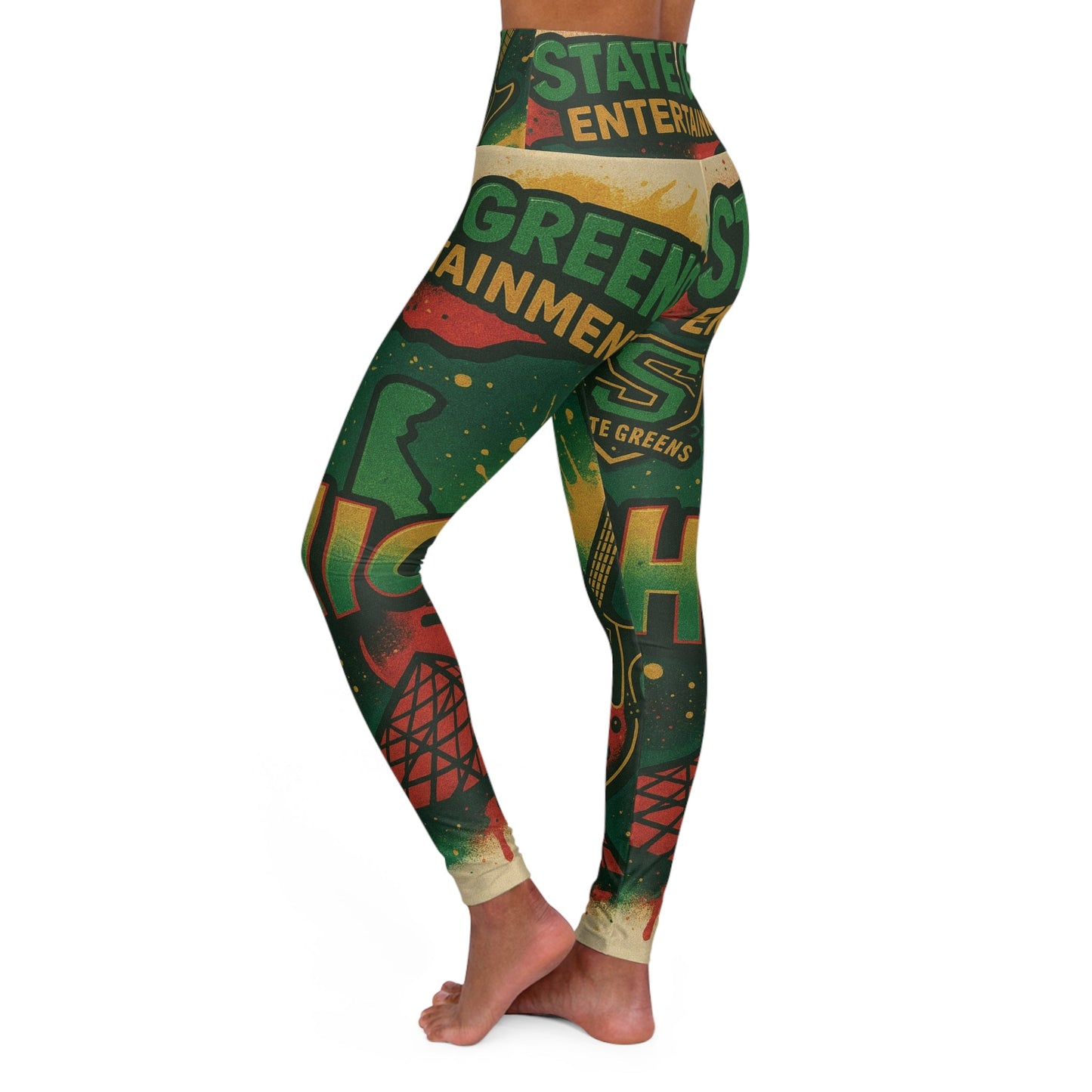 Ohio-Themed High Waisted Yoga Leggings | Comfortable Workout Wear, Fitness Fashion, Gift for Yogis, Active Lifestyle