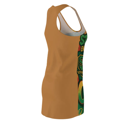 Racerback Dress, Ohio Graphic Print, Fun Summer Fashion for Women, Festival Outfit, Casual Wear, Vibrant Style
