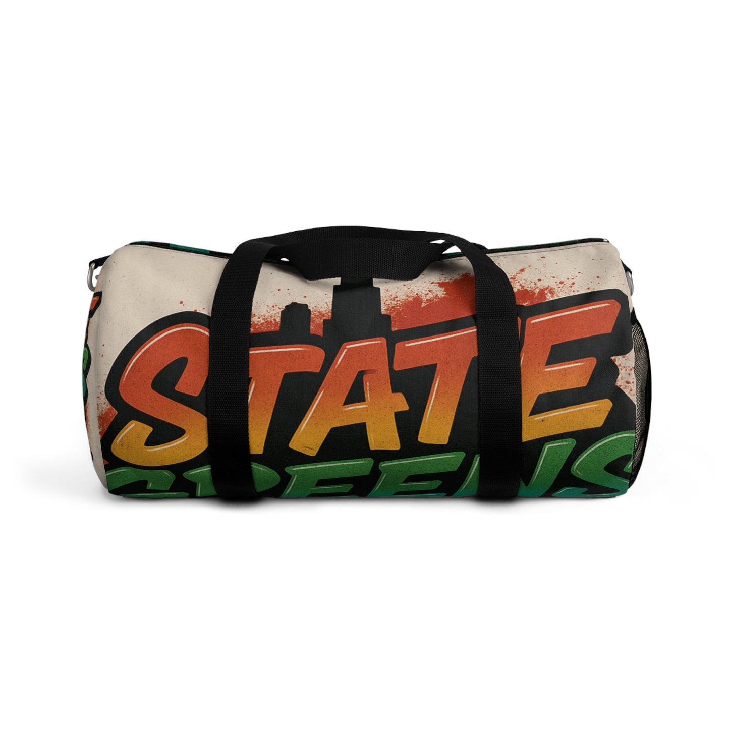State Greens Duffel Bag, Vibrant Travel Gym Weekend Getaway Outdoor Adventure, Funky Sport Bag, Trendy Traveler, Unique Carry On, Colorful