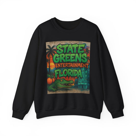 Vintage Florida Themed Crewneck Sweatshirt, Retro State Greens Gift, Unisex Sweatshirt for Outdoor Lovers, Fall Fashion