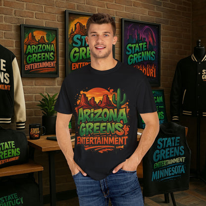 Arizona Greens Unisex Garment-Dyed T-Shirt, Vintage Style Tee, Gift for Outdoors Enthusiasts, Summer Fun Shirt, Southwest Apparel