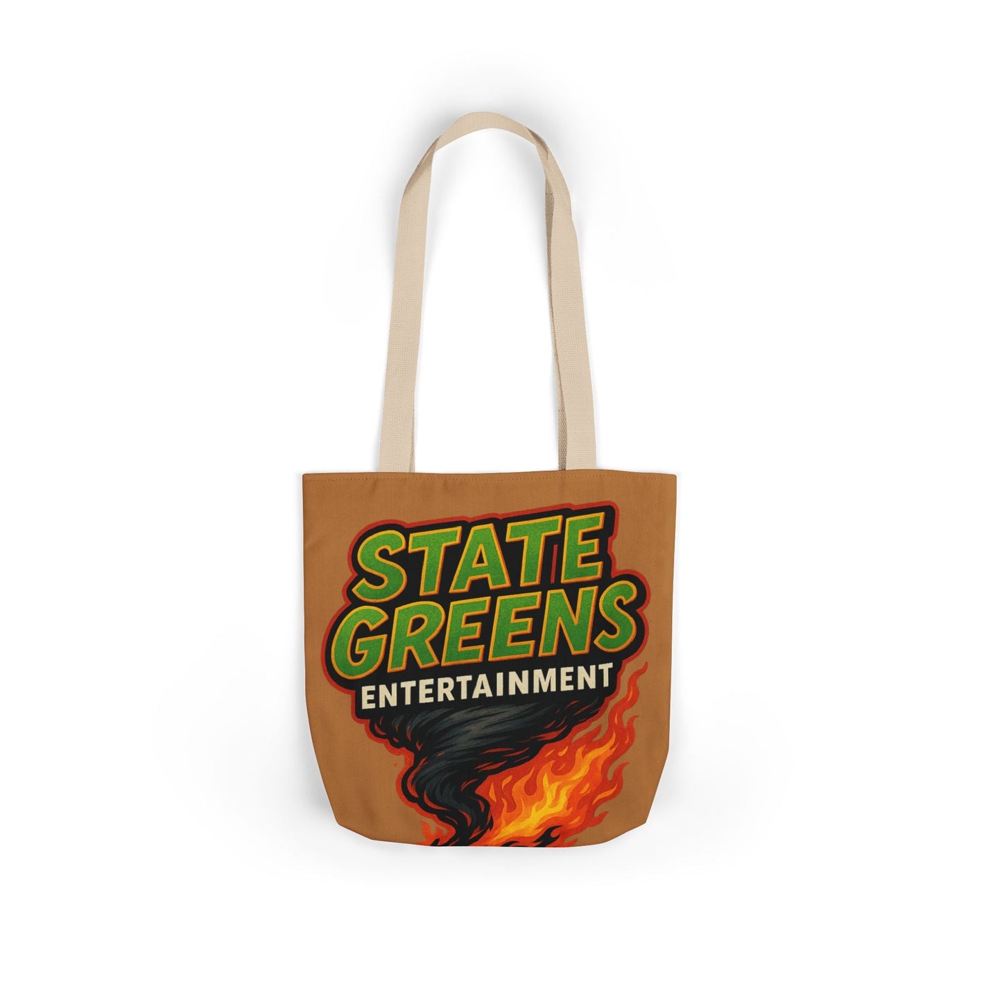 State Greens Entertainment Canvas Tote Bag, Stylish Reusable Grocery Tote, Eco-Friendly Shopping Bag, Festival Essentials, Party Favor
