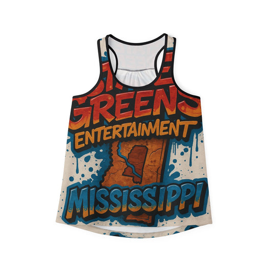 Mississippi State Greens Women's Tank Top, Vibrant Graphic Summer Top, Perfect for Festivals, Warm Weather Wear, Gift for Mississippi
