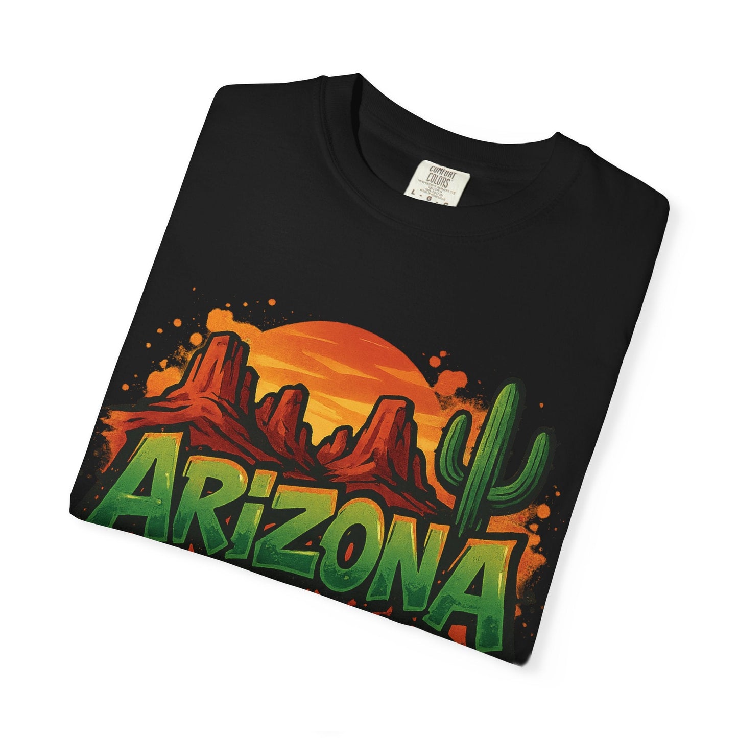 Arizona Greens Unisex Garment-Dyed T-Shirt, Vintage Style Tee, Gift for Outdoors Enthusiasts, Summer Fun Shirt, Southwest Apparel