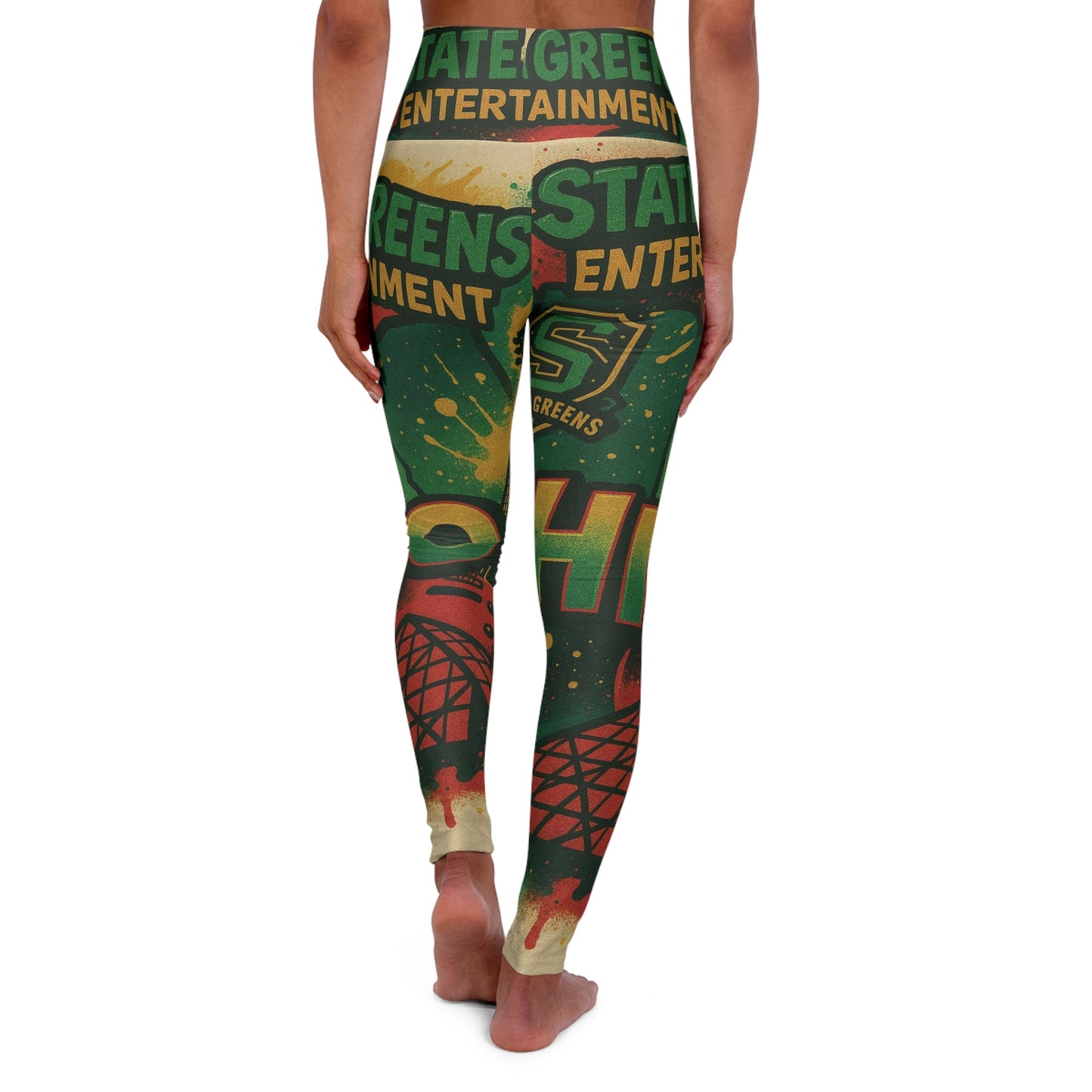 Ohio-Themed High Waisted Yoga Leggings | Comfortable Workout Wear, Fitness Fashion, Gift for Yogis, Active Lifestyle