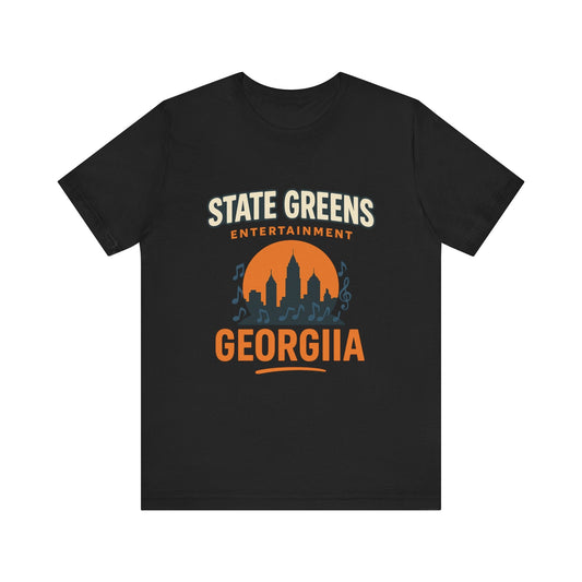 Georgia State Greens Short Sleeve Tee - Music & Fun Vibe Unisex Tee for Events Festivals Gifts Summer Wear, Festival Tee, Event Shirt, Gift