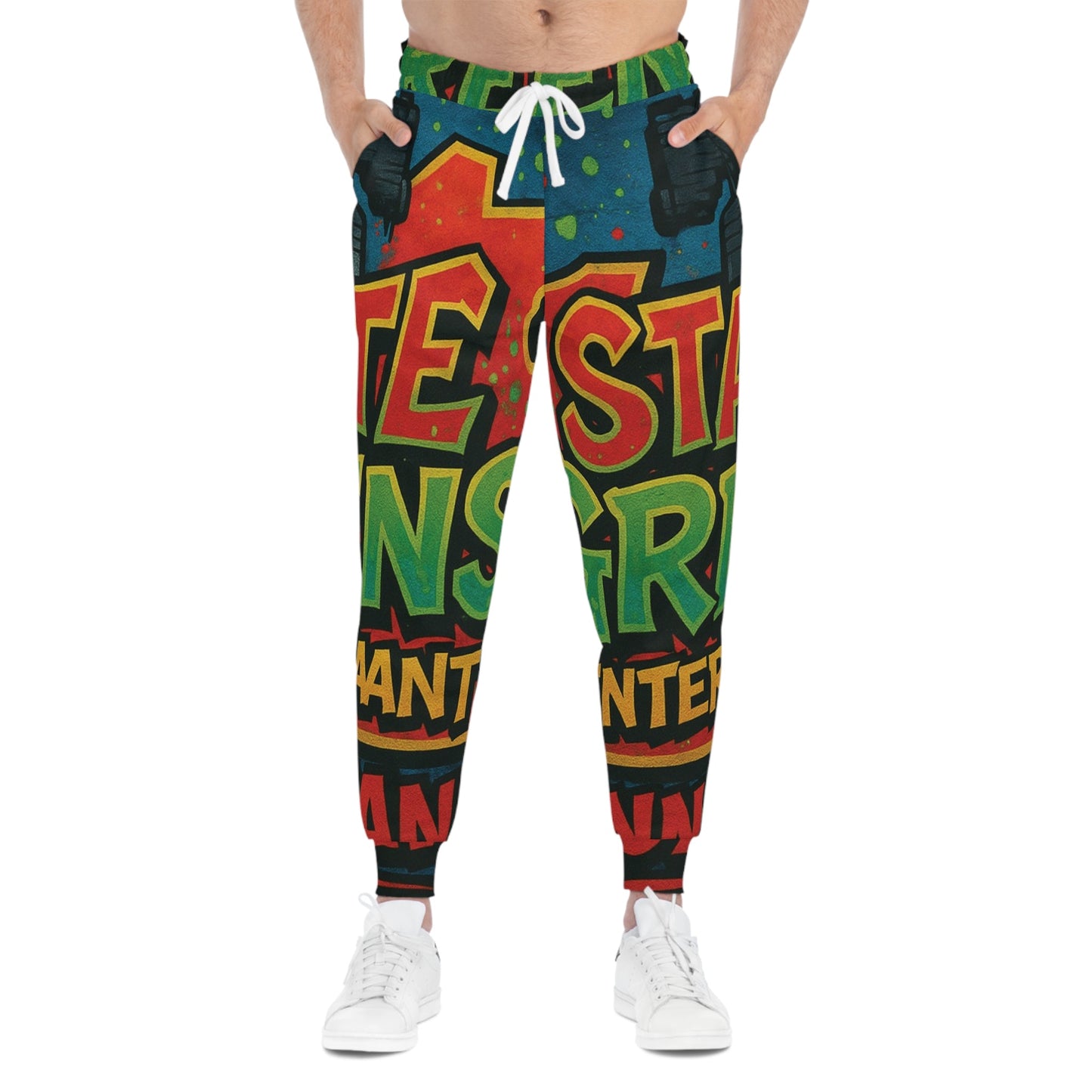 Graffiti Athletic Joggers - Urban Streetwear Pants, Unisex Activewear, Workout Clothes, Trendy Joggers, Casual Style, Gift for Athletes