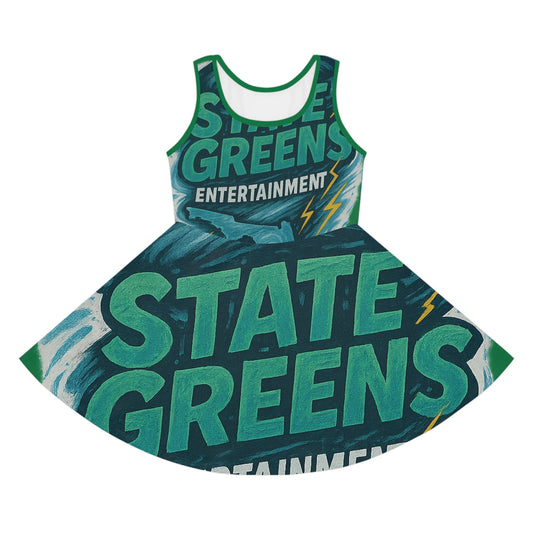 Fun Girls' Sleeveless Sundress - State Greens Design for Summer Events