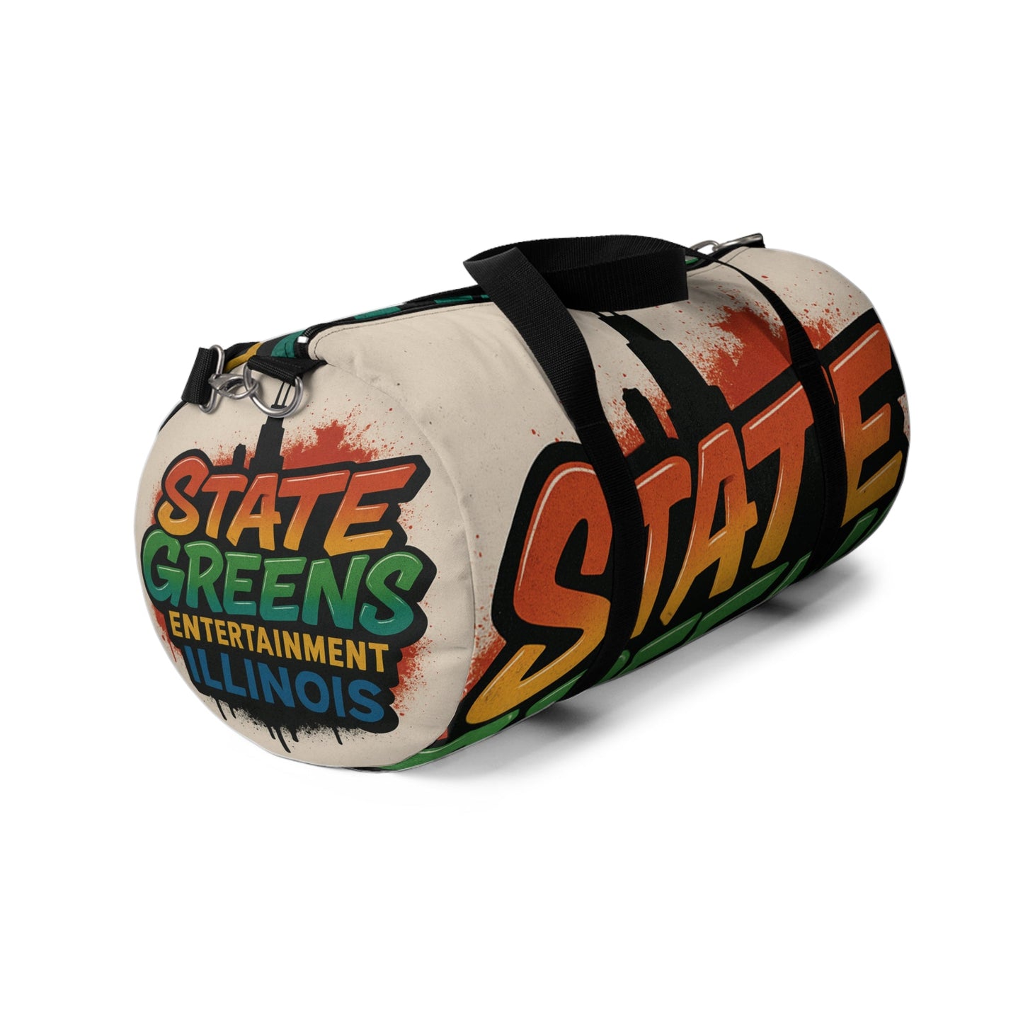 State Greens Duffel Bag, Vibrant Travel Gym Weekend Getaway Outdoor Adventure, Funky Sport Bag, Trendy Traveler, Unique Carry On, Colorful