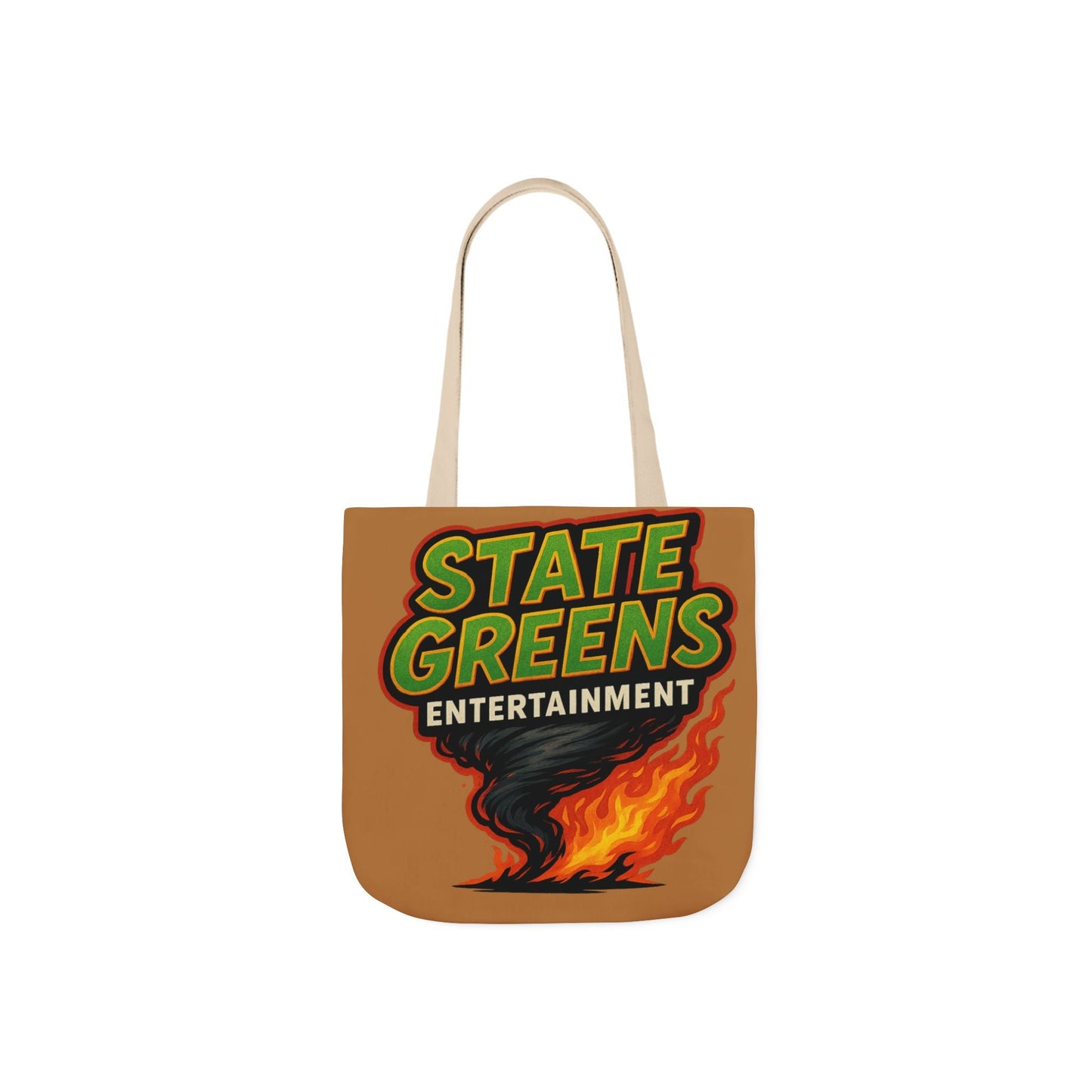 State Greens Entertainment Canvas Tote Bag, Stylish Reusable Grocery Tote, Eco-Friendly Shopping Bag, Festival Essentials, Party Favor