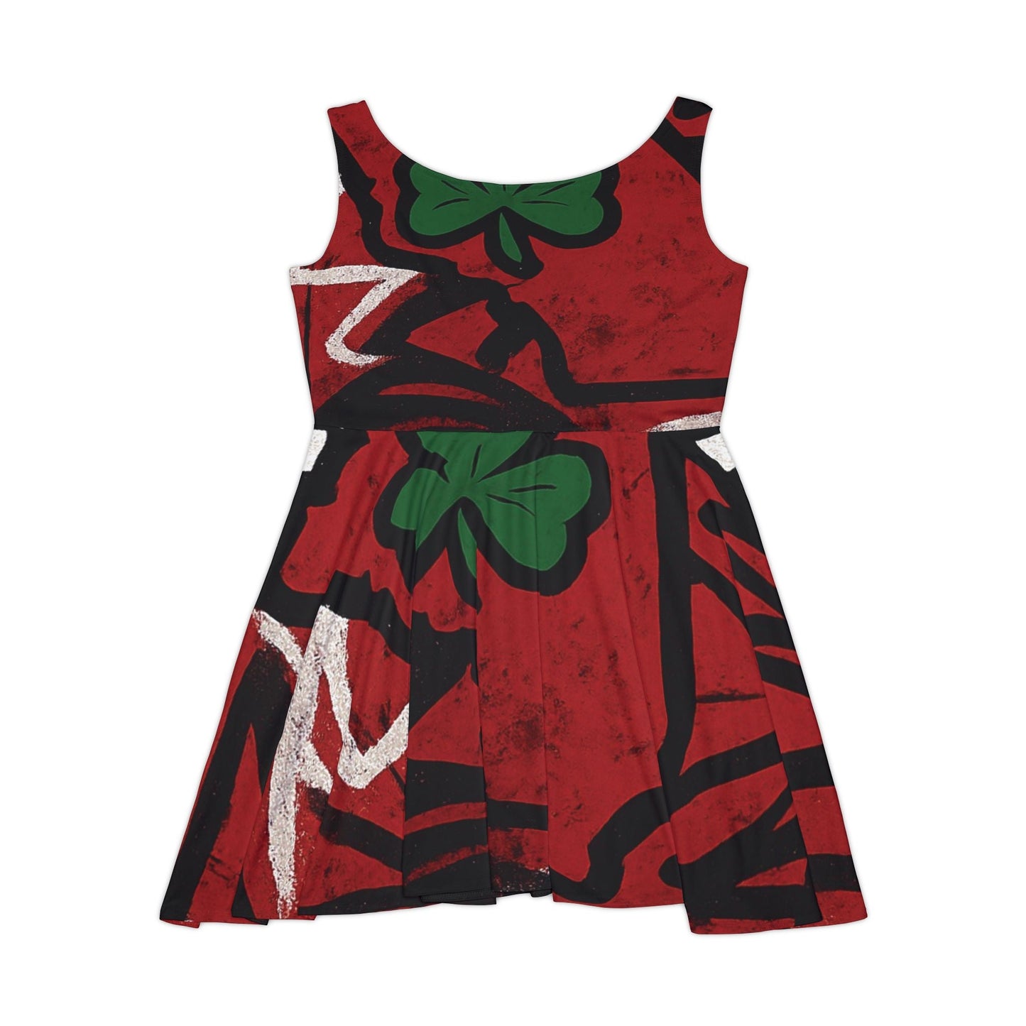 Vibrant Women's Skater Dress, Cheerful Summer Dress, Fun Casual Dress for Parties, Playful Outfit for Gatherings, Trendy and Stylish Dress