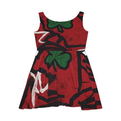 Vibrant Women's Skater Dress, Cheerful Summer Dress, Fun Casual Dress for Parties, Playful Outfit for Gatherings, Trendy and Stylish Dress