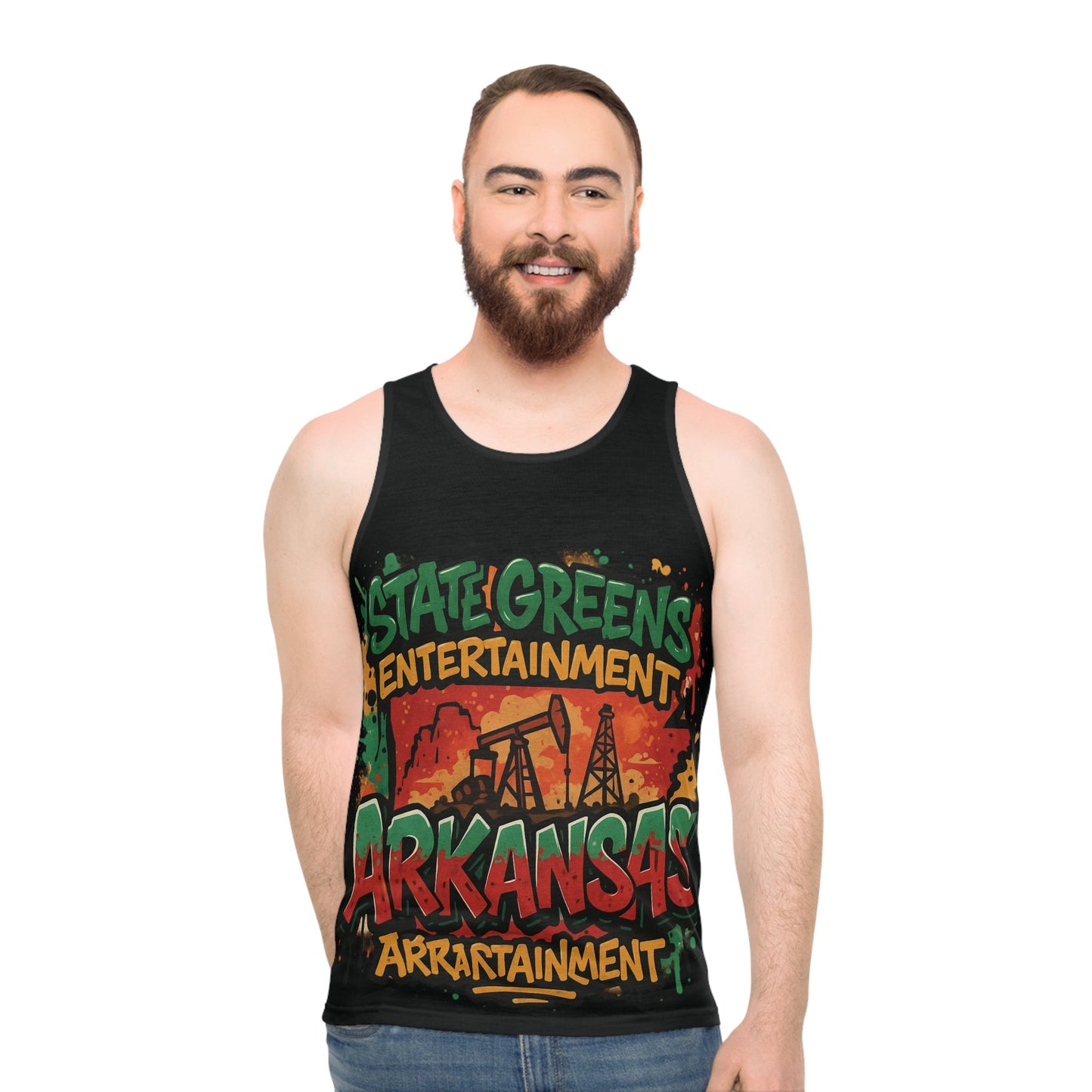 Arkansas State Greens Unisex Tank Top - Fun Summer Vibe, Perfect for BBQs, Festivals, Outdoor Events, Gifts for Him/Her, Casual Wear