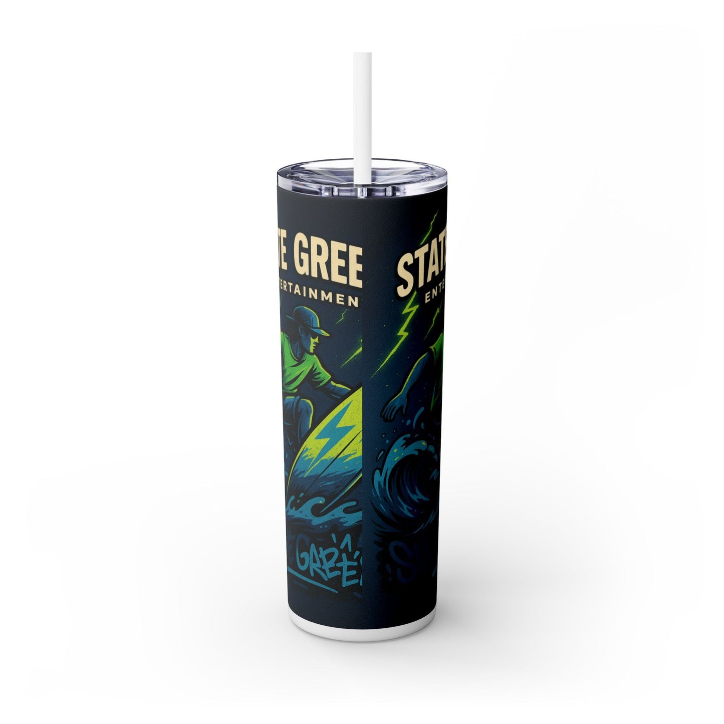 Modern Minimalist Skinny Tumbler with Straw, 20oz - Perfect for On-The-Go Drinks, Sleek and Stylish Beverage Container, Portable Travel Cup,