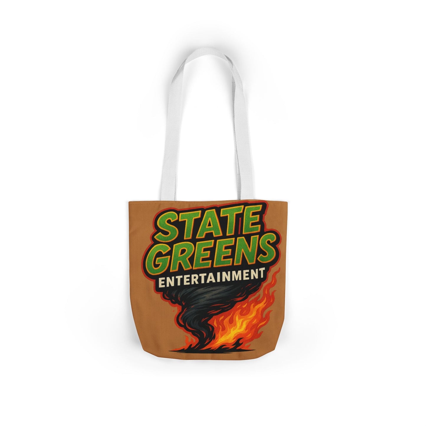 State Greens Entertainment Canvas Tote Bag, Stylish Reusable Grocery Tote, Eco-Friendly Shopping Bag, Festival Essentials, Party Favor