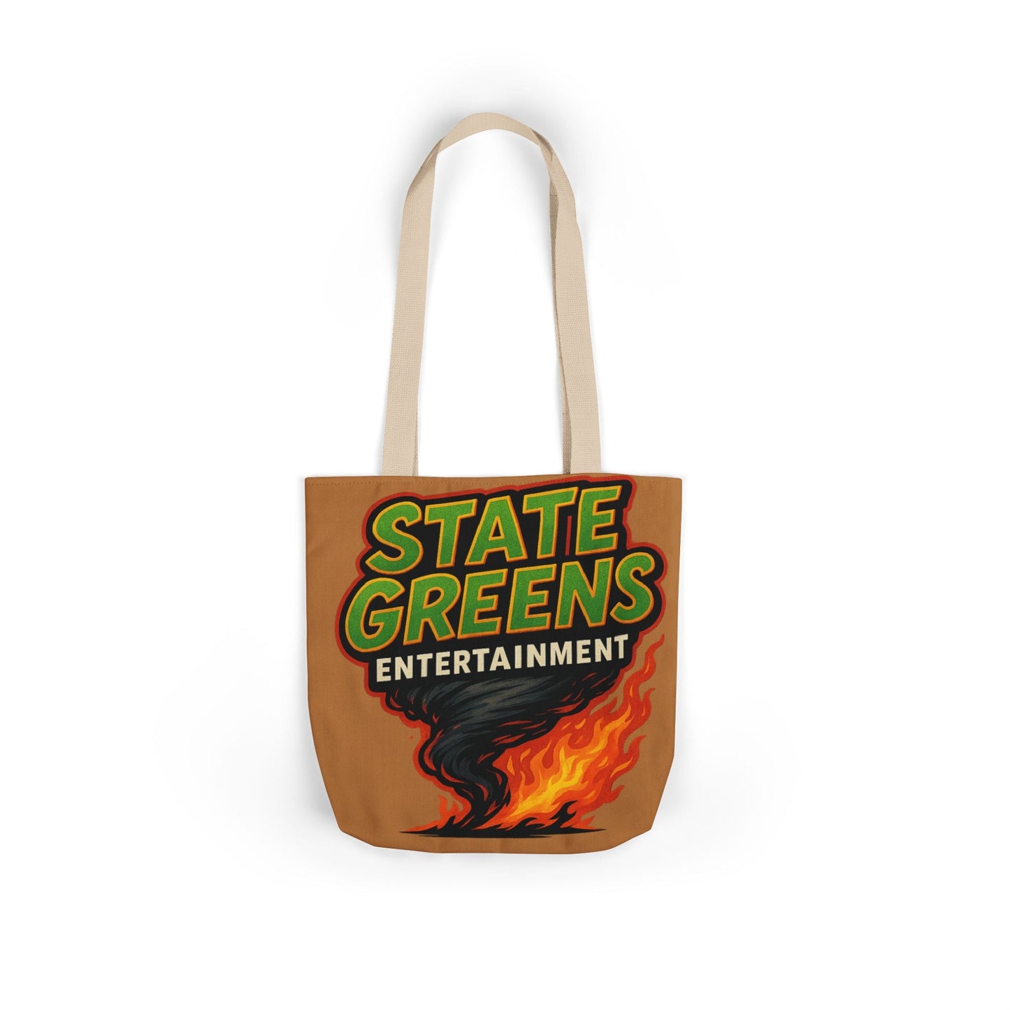 State Greens Entertainment Canvas Tote Bag, Stylish Reusable Grocery Tote, Eco-Friendly Shopping Bag, Festival Essentials, Party Favor