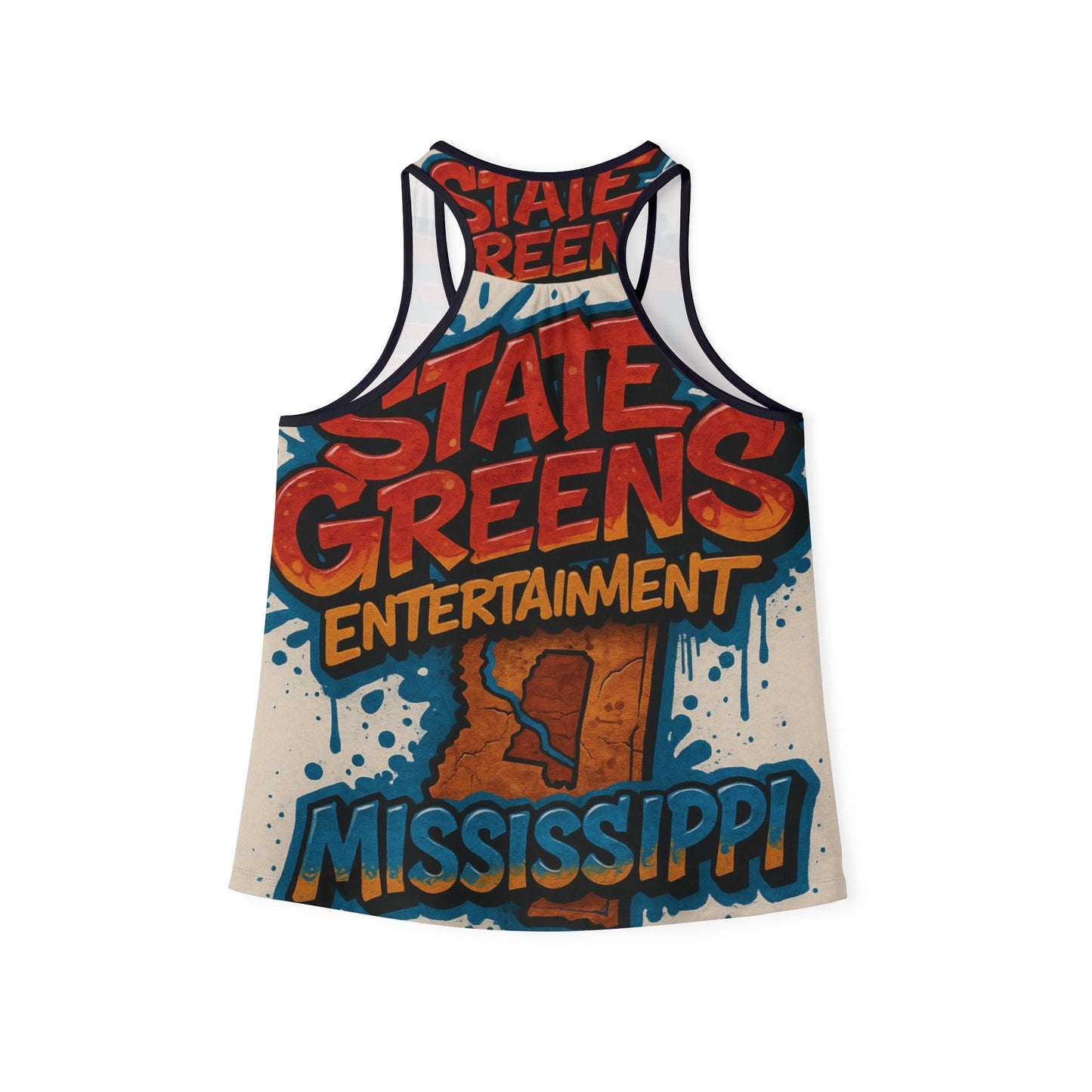 Mississippi State Greens Women's Tank Top, Vibrant Graphic Summer Top, Perfect for Festivals, Warm Weather Wear, Gift for Mississippi