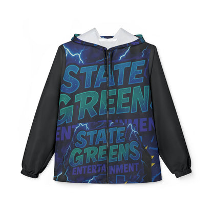 Electric Vibes Windbreaker Jacket - Festival Fashion, Stylish Rain Jacket, Casual Outerwear, Unisex Jacket, Outdoor Gear
