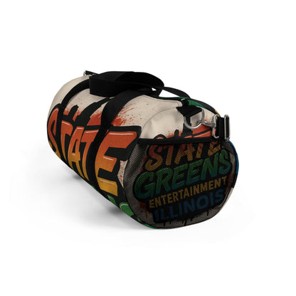 State Greens Duffel Bag, Vibrant Travel Gym Weekend Getaway Outdoor Adventure, Funky Sport Bag, Trendy Traveler, Unique Carry On, Colorful