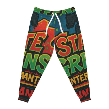 Graffiti Athletic Joggers - Urban Streetwear Pants, Unisex Activewear, Workout Clothes, Trendy Joggers, Casual Style, Gift for Athletes