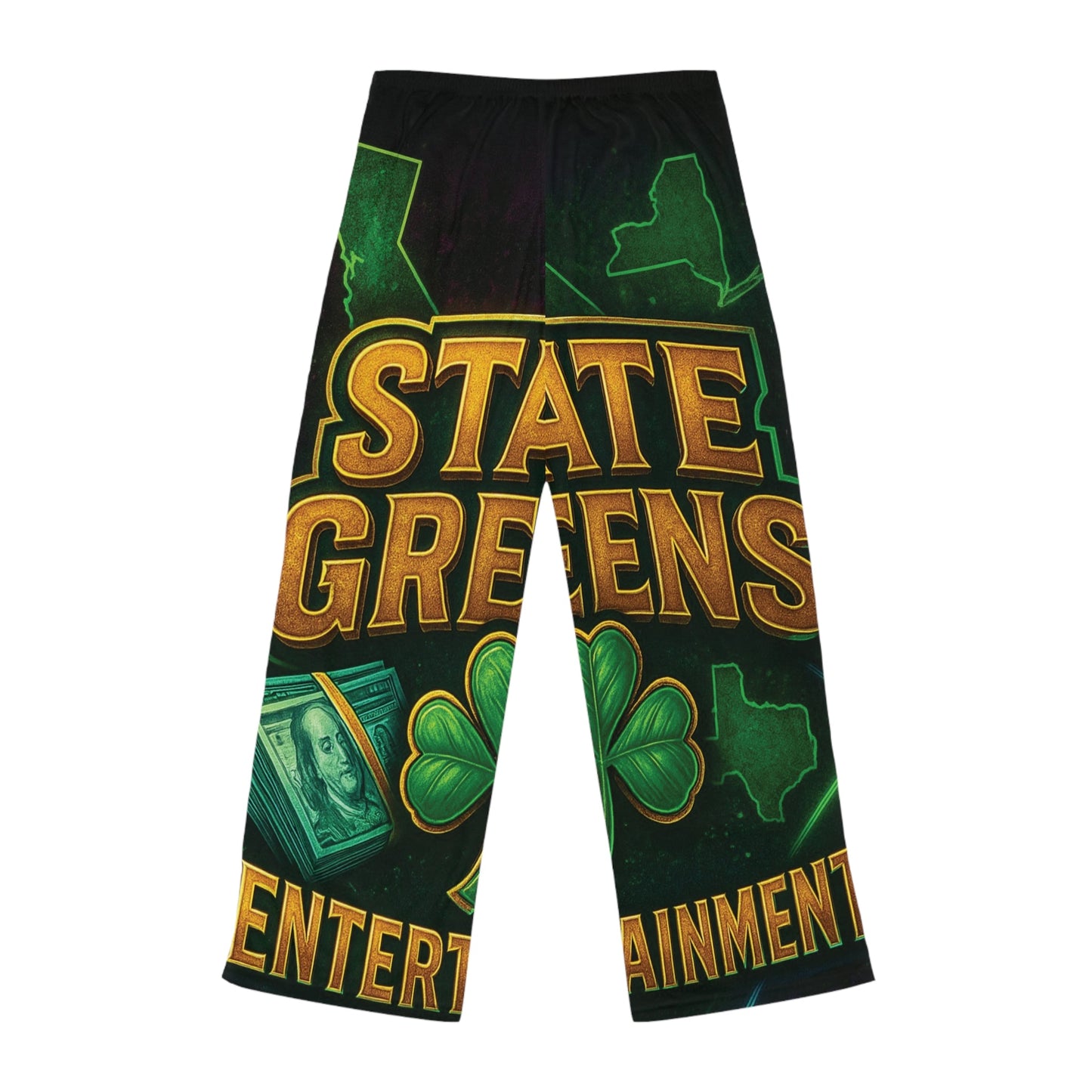 Lucky State Greens Women's Pajama Pants, Cozy Loungewear, St. Patrick's Day Gift, Fun Sleepwear, Relaxation Essentials