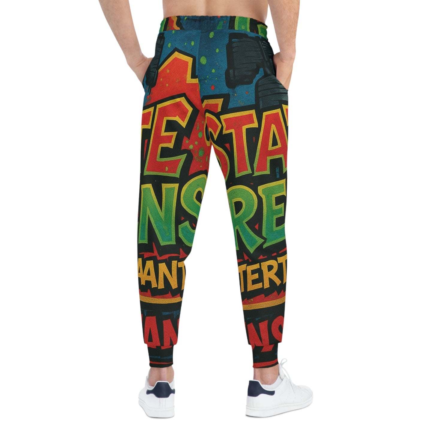 Graffiti Athletic Joggers - Urban Streetwear Pants, Unisex Activewear, Workout Clothes, Trendy Joggers, Casual Style, Gift for Athletes