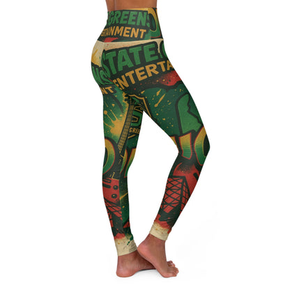 Ohio-Themed High Waisted Yoga Leggings | Comfortable Workout Wear, Fitness Fashion, Gift for Yogis, Active Lifestyle