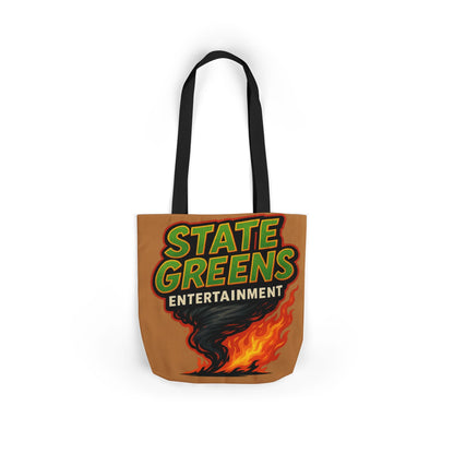 State Greens Entertainment Canvas Tote Bag, Stylish Reusable Grocery Tote, Eco-Friendly Shopping Bag, Festival Essentials, Party Favor