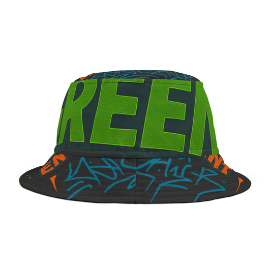 Graffiti Print Bucket Hat, Urban Street Style Trendy Sun Accessory, Summer Vibes Gift for Him/Her, Hip Hop Cap, Funky Headwear, Retro