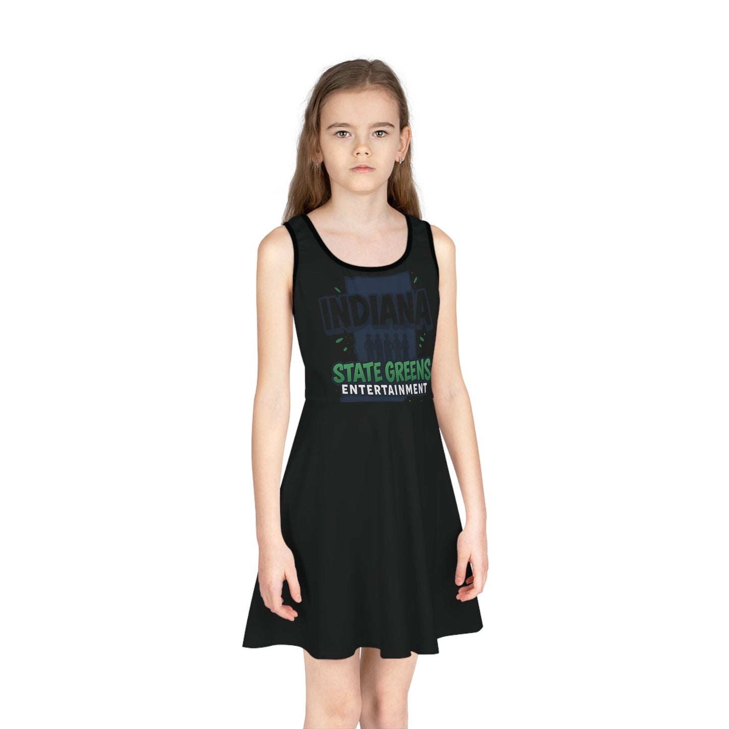 Fun Girls' Sundress with Indiana Theme | Perfect for Summer, Birthdays, Vacation, Playdates, & Family Gatherings, Casual Dress, Comfortable