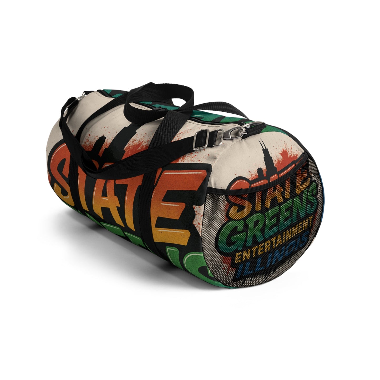 State Greens Duffel Bag, Vibrant Travel Gym Weekend Getaway Outdoor Adventure, Funky Sport Bag, Trendy Traveler, Unique Carry On, Colorful